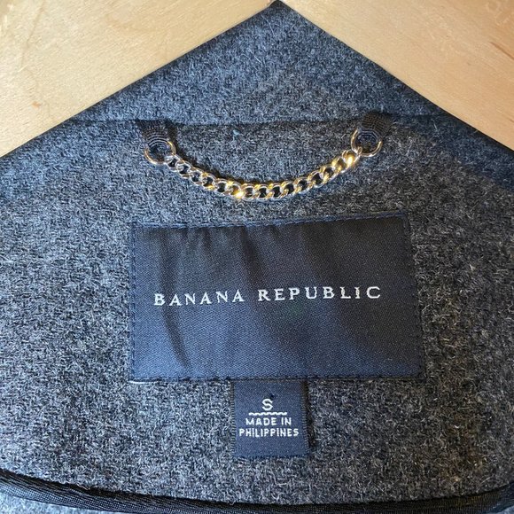 Banana Republic Wool Overcoat in Charcoal Gray - Perfect Condition - Size Small - Picture 11 of 13